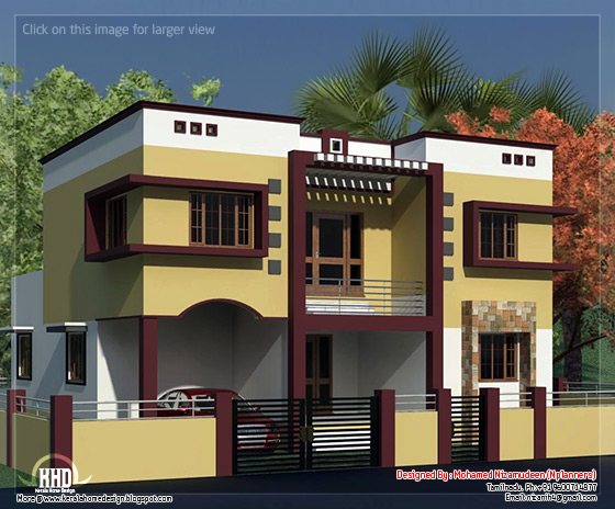  Tamilnadu  style minimalist 2135 sq feet house  design  