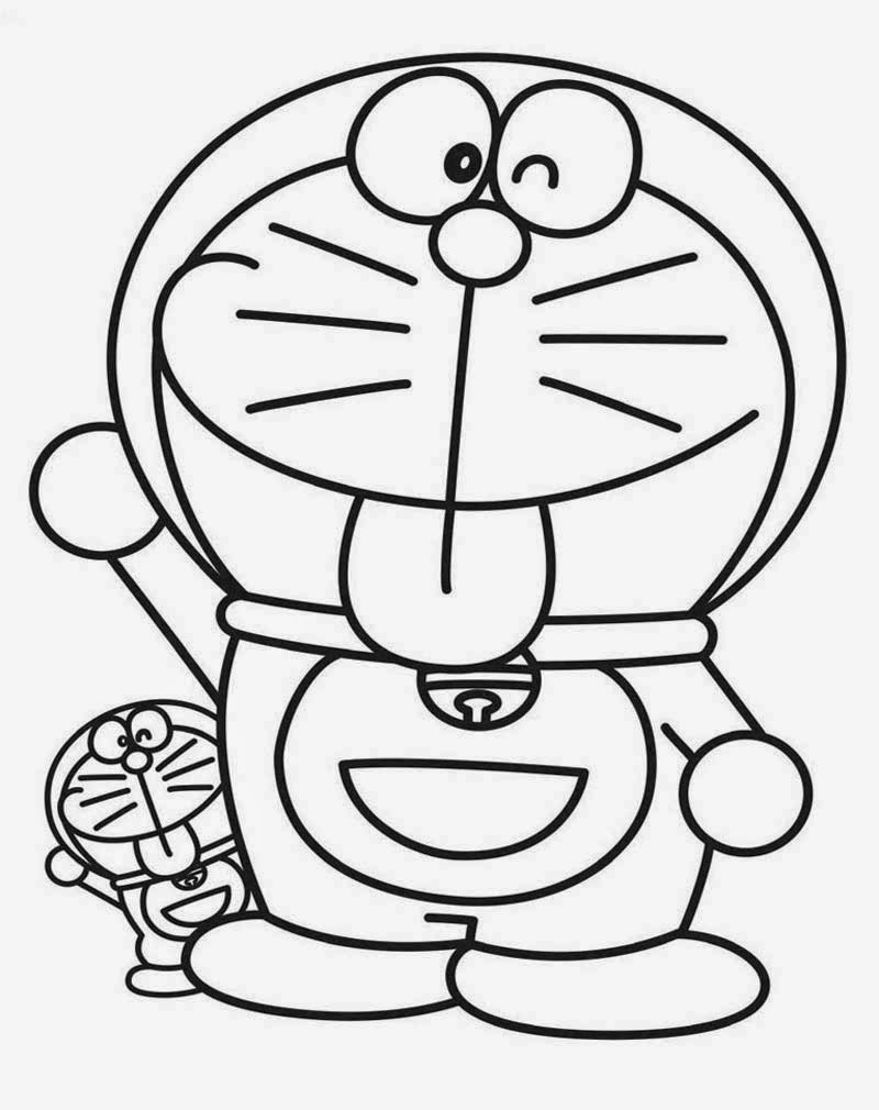 Gambar Arti Kombinasi Warna Mewarnai Gambar Hitam Putih Doraemon