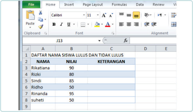 Rumus IF Pada Excel Dan Cara Menggunakan Fungsi IF Di  Excel 