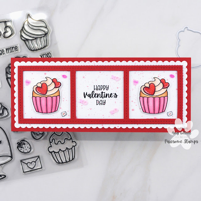 Sweet Cupcakes Stamp and Die Set by Pawsome Stamps #pawsomestamps #handmade