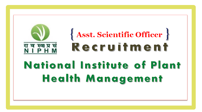 Asst. Scientific Officer (Microbiology) Job in NIPHM-September 2018