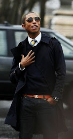 Pharrel Williams, sexy hot male, sexy black men, v neck Cardigan, male celebrity, trench coat, made of black, Sophie David, Sophiestylish, Sophie David-Mbamara 