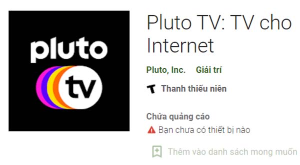 Pluto TV App APK cho Android : TV for the Internet a