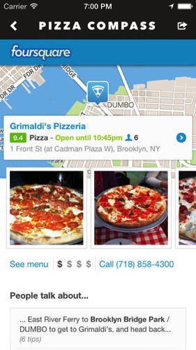 Pizza compass nearest discover around ios1