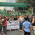 Ratusan Massa HMI ke Patung Kuda Demo Tolak BBM