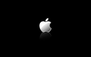 black and white Apple Mac logo