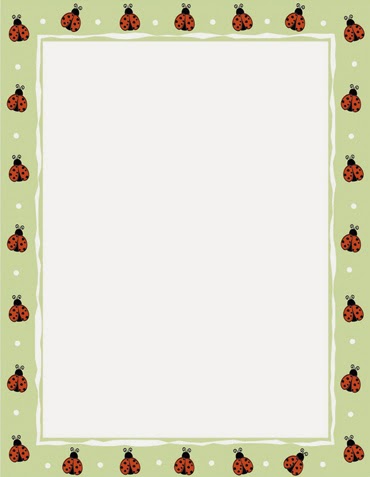 Ladybugs flowers spring floral paper stock 2