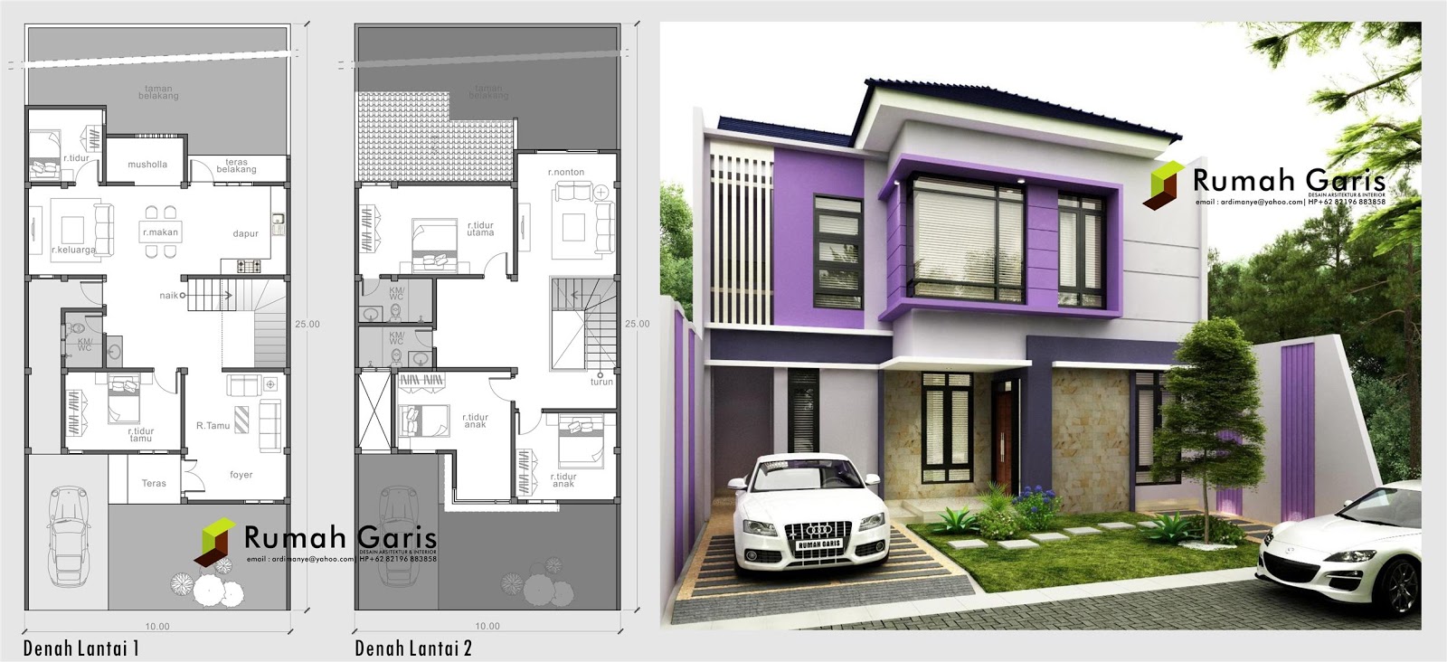 Kumpulan Gambar Denah Dan Tampak Berbagai Macam Tipe Rumah Desain Rumah Garis