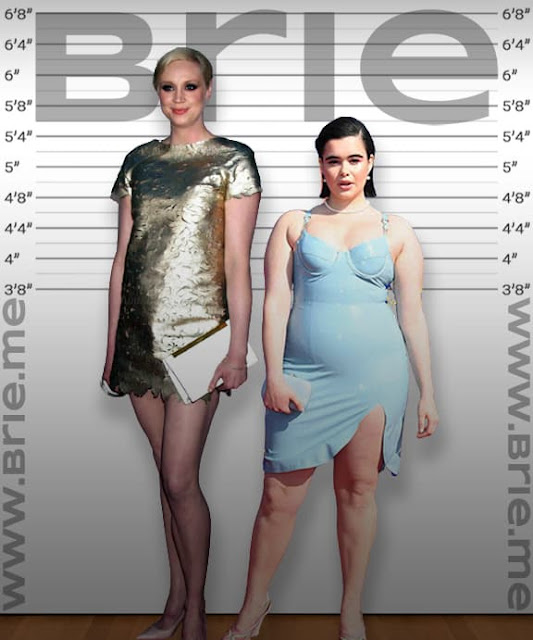 Gwendoline Christie height comparison with Barbie Ferreira