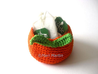 Crochet Napkin Holder Orange