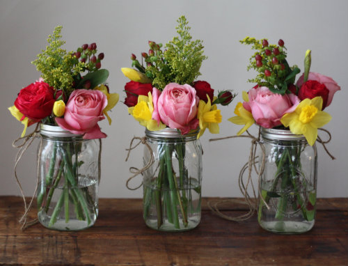 DIY  Hanging Centerpiece with Greens & Spring Flowers - A Daily