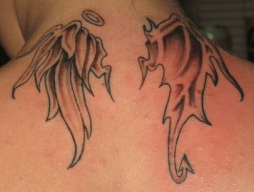 tribal cross tattoo for men. Angel Wings Tattoos For Men.