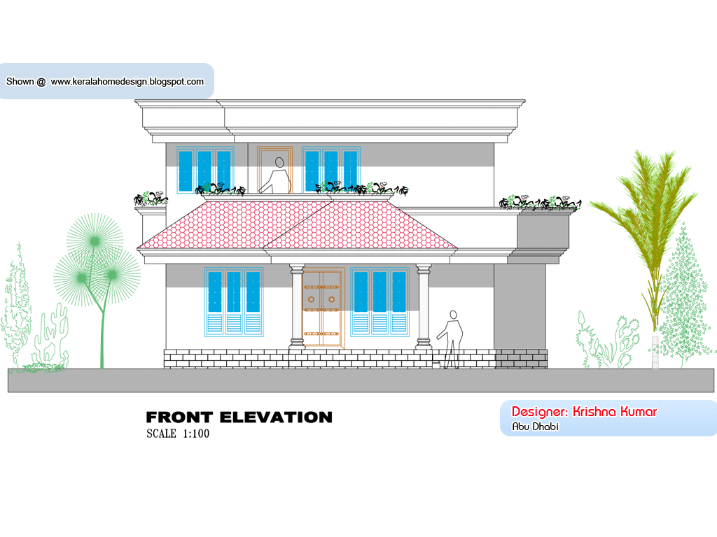 Kerala home plan and elevation - 1300 Sq. Feet | home appliance