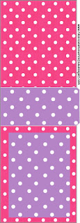 Pink, Purple and White Polka Dots Free Printable Tic Tac Labels. 