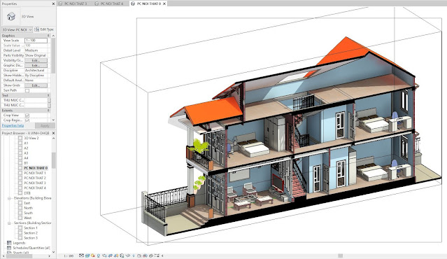 revit-nha-mai-thai-2-tang