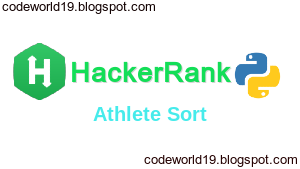 Athlete Sort in python - HackerRank Solution