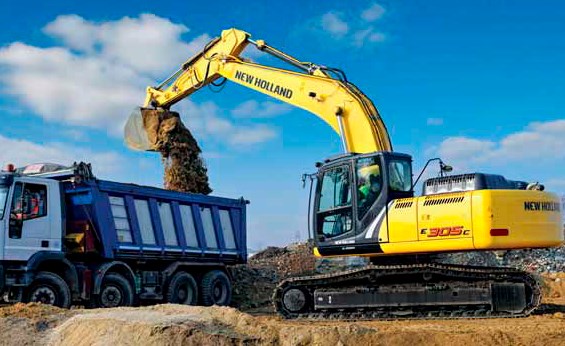 gambar truk bego New Holland E305 C