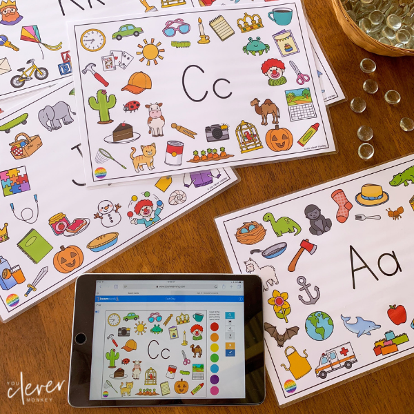 Initial Sound Alphabet Mats | you clever monkey