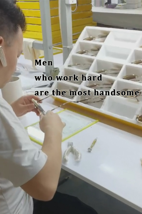 Bestsea's worker is assembling glasses