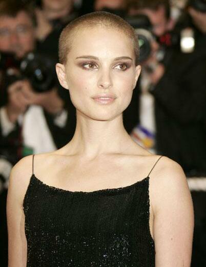 Natalie Portman's short cropped hairstyle