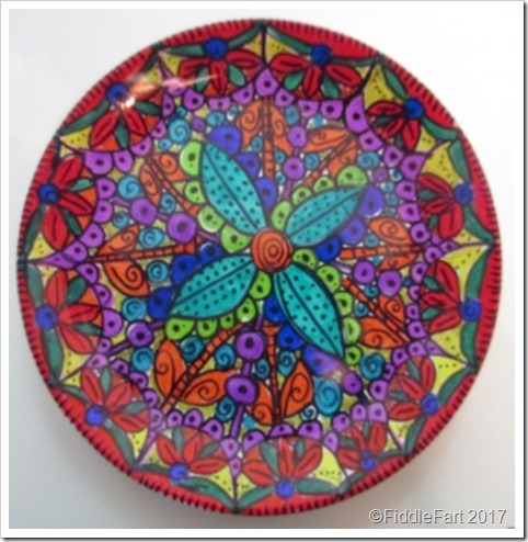 Sharpie Pen Handpainted Plate