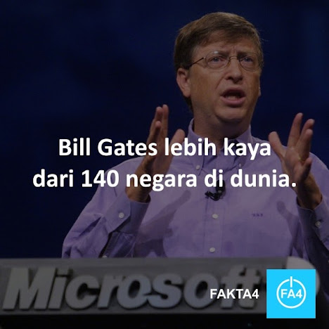 Bill Gates lebih kaya dari 140 negara