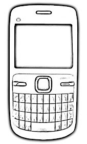 sketch of mobile phone