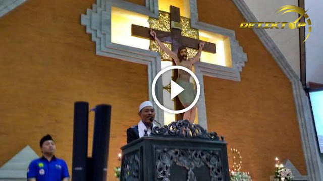 Bukti Video Kyai Haji Nizam Mengucap Puji Tuhan saat Ceramah di Gereja Katolik