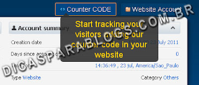 codigo html do contador de visitas