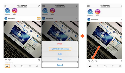 Mengaktifkan dan Menonaktifkan / Mematikan Kolom komentar di posting Instagram anda, Begini Caranya