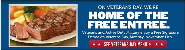 military eats free at Applebee's