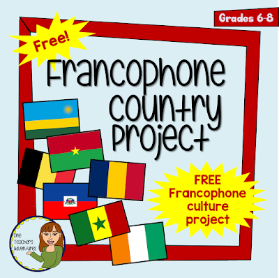 https://www.teacherspayteachers.com/Product/FREE-Francophone-Country-Project-Completely-Editable-3248133