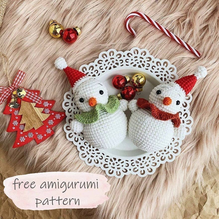 Cute crochet snowman pattern