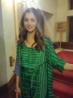 Rakul Preet in Green Dress with Cute and Lovely Smile for Latest Photo Shoot 1