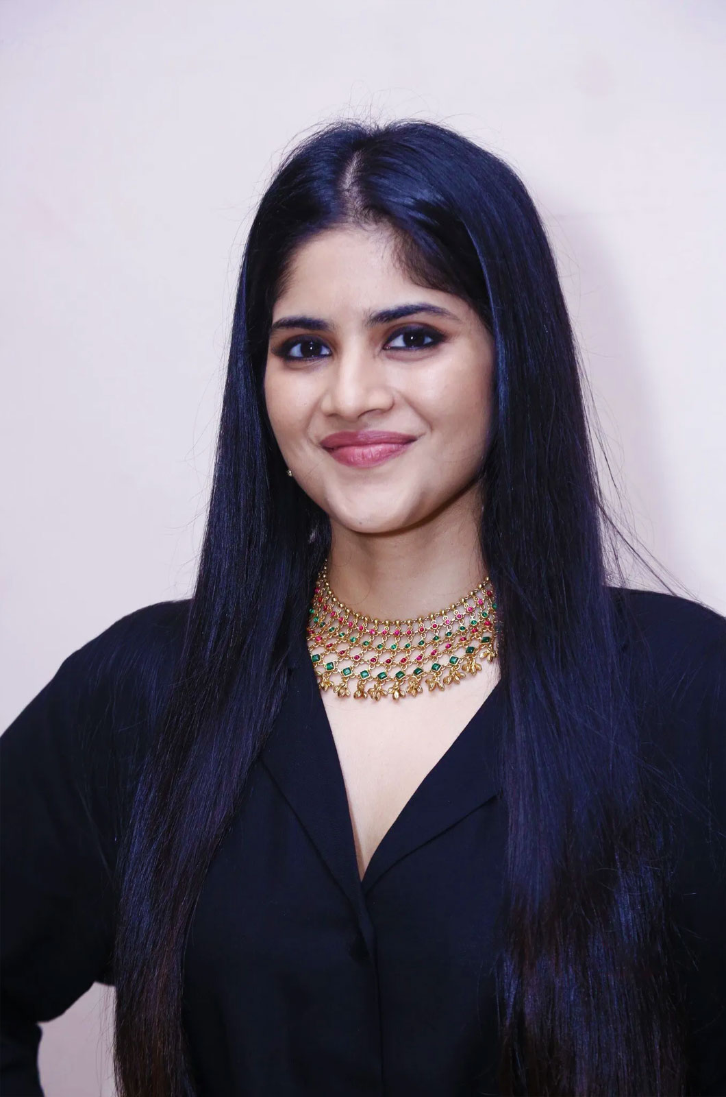 Actress Megha Akash Photos in black dress