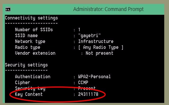 Finalement lorsque vous double cliquer sur l'icône de ce fichier que nous avons créé, il vous montreras le formulaire suivant avec le Mot de passe du wifi.