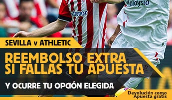 betfair reembolso 25 euros liga Sevilla vs Athletic 4 abril