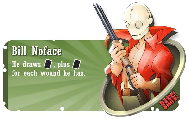 Bill Noface BANG! card game character