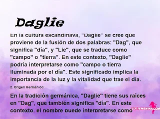 significado del nombre Daglie
