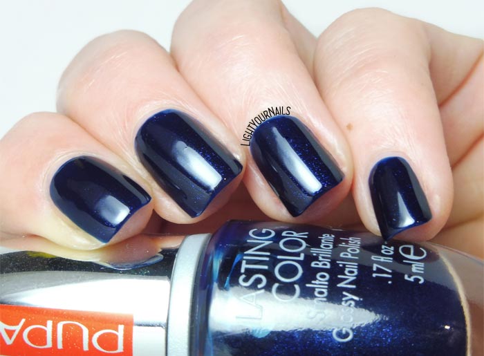 Smalto blu Pupa 702 Midnight Blue nail polish #nails #unghie #smalto #pupa #lightyournails