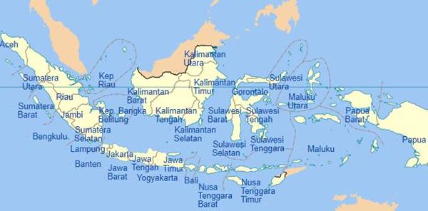  34  Jumlah Provinsi  di Indonesia dan Ibu Kotanya Terbaru 