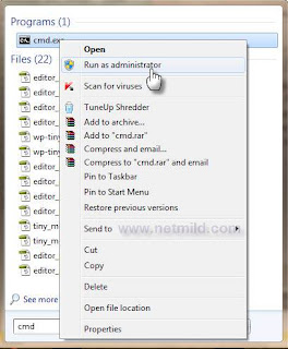 CMD Optimized Menampilkan Administrator Acount pada Windows 7 atau Vista
