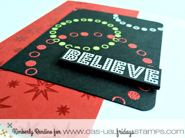 holiday | christmas | believe | handmade card | cardmaking | papercraft | cas-ual fridays stamps | kimpletekreativity.blogspot.com | clear stamps | embossing powder