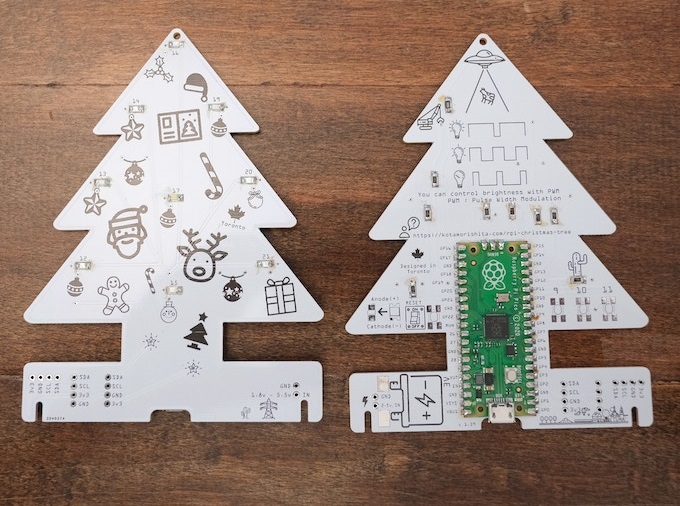 A printed circuit board in the form of a Christmas tree called "Christmas Tree PCB" has surfaced on Kickstarter and is growing in popularity.