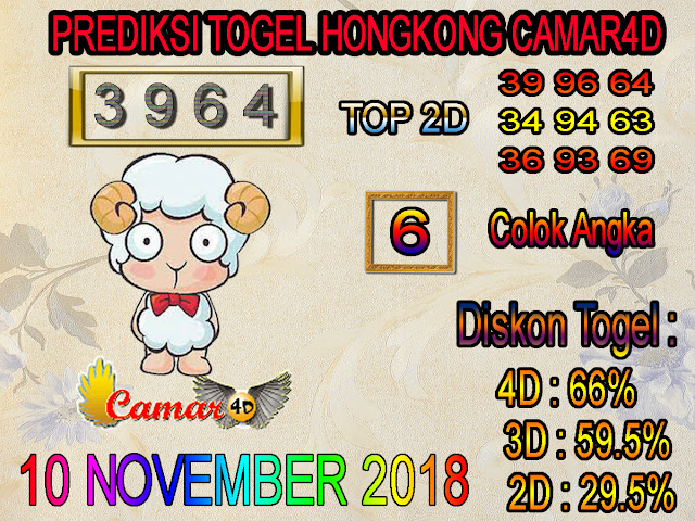 Prediksi Togel Hongkong 10 November 2018