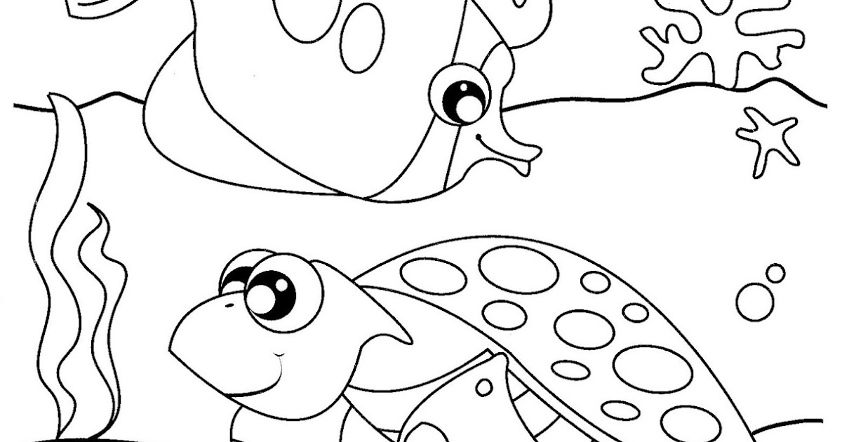Download Free Under the Sea Coloring Pages to print for kids
