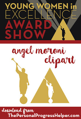 Young Women in Excellence Award Show Angel Moroni Clipart!