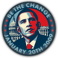 Barack Obama 2009 Presidential Inauguration Be The Change Button by OBEY Giant's Shepard Fairey