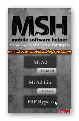 Mi A2 / A2 Lite MM Font & FRP Bypass Tool