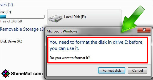 Open pendrive without formatting